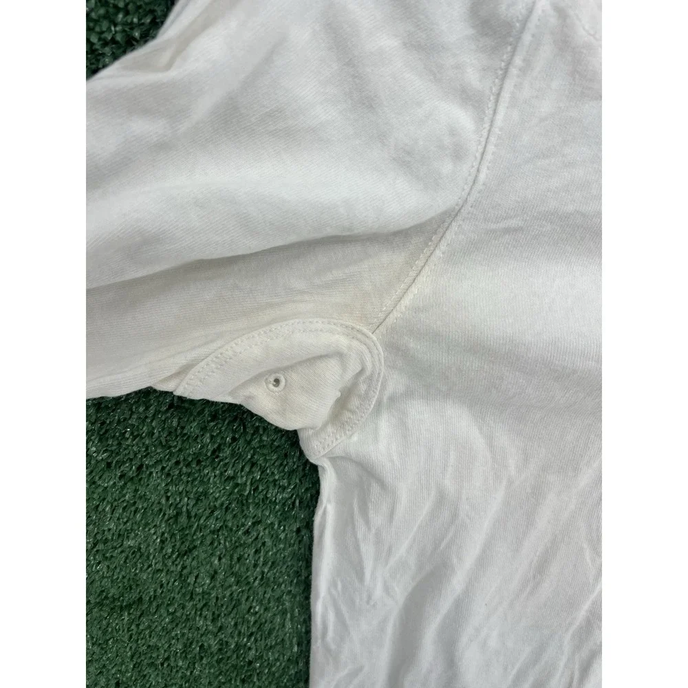 Polo Ralph Lauren Long Sleeve Shirt M White Vintage 1967 Dual Match Big Logo